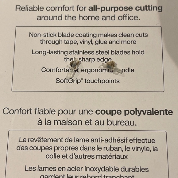 Fiskars 8” Straight Blue Performance Scissors Comfort Handle Non-Stick Stainless - Picture 8 of 10